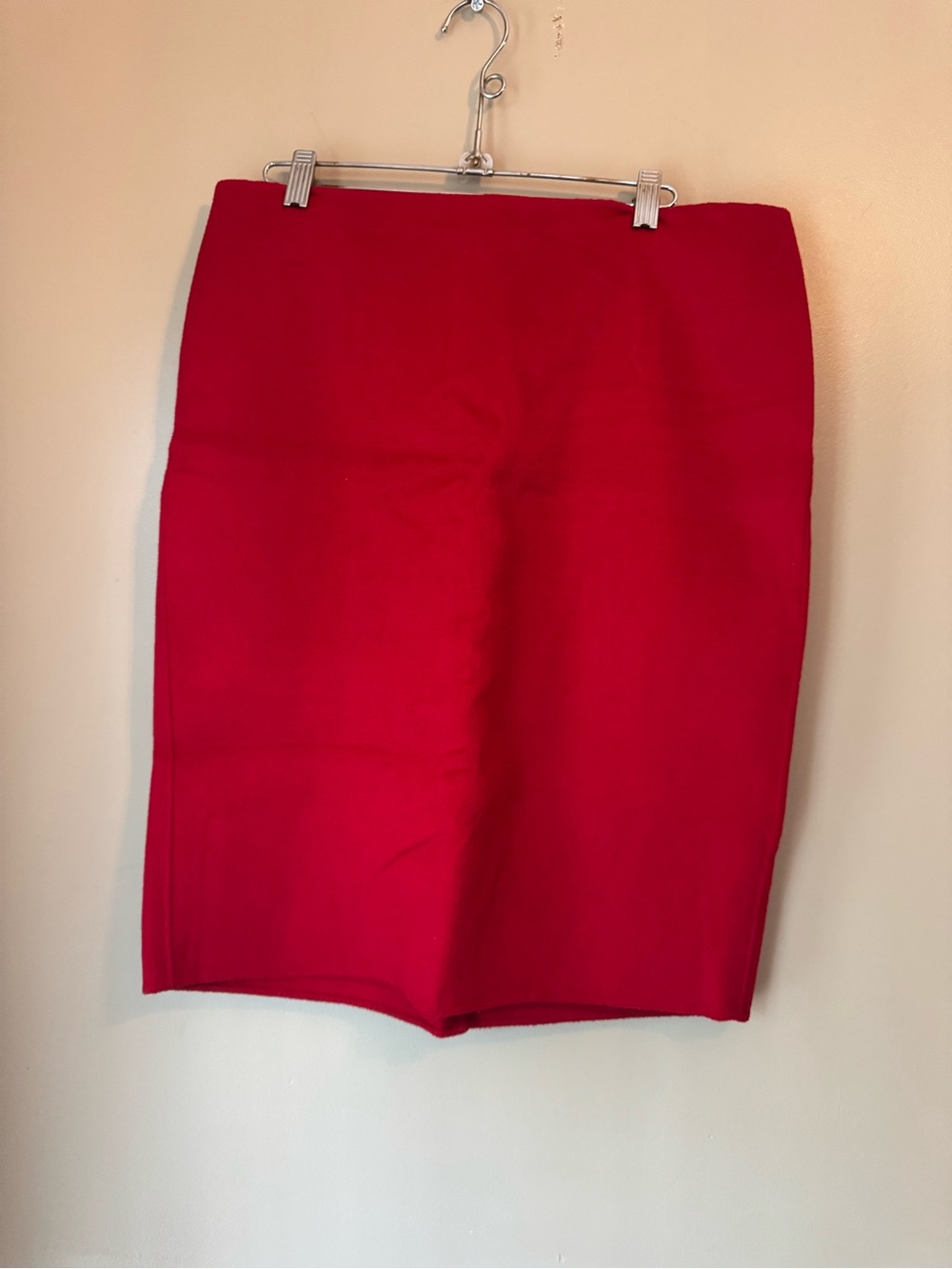 Talbots Vibrant Red Pencil Skirt Wool Blend